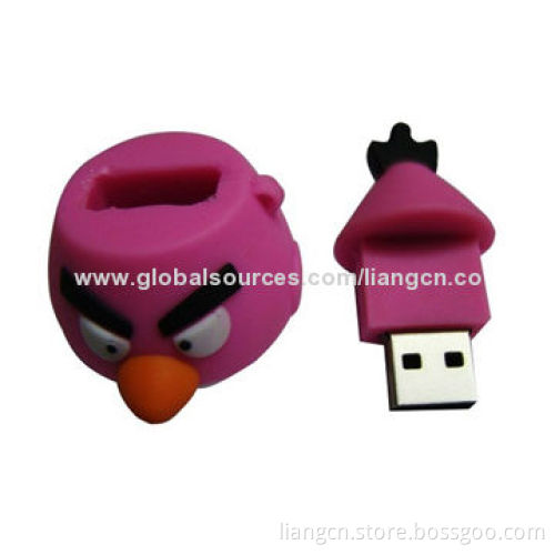 Cartoon-shaped USB Flash Drive, Supports Multi-partition and Password Access